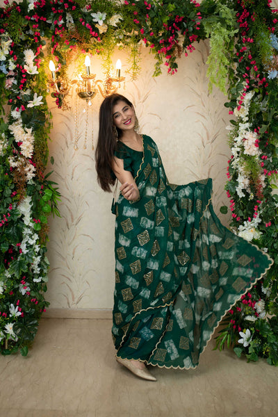 Simple And Affordable Work Sarees For Weddings