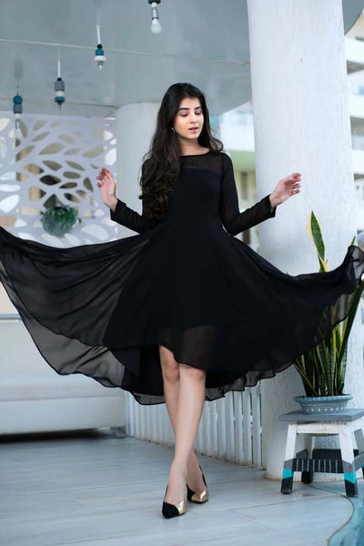 Black Georgette Dress