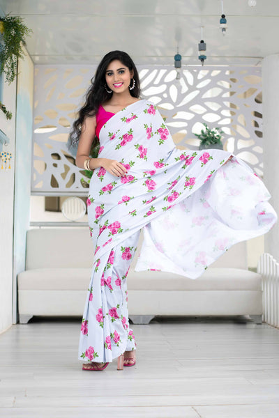Indo- Western Skirt Style Saree Set Of 2