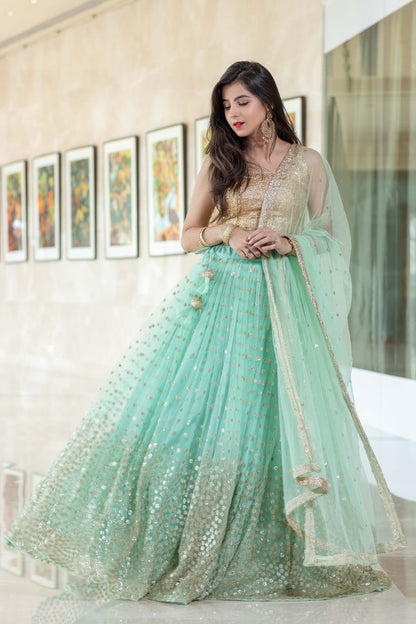 Mint Green Lehenga