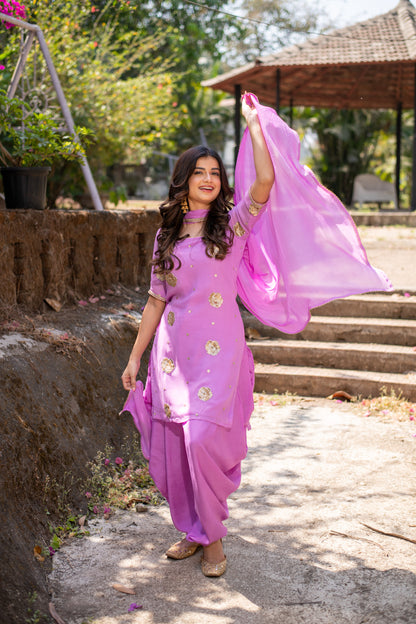 Light Purple Patiala Set