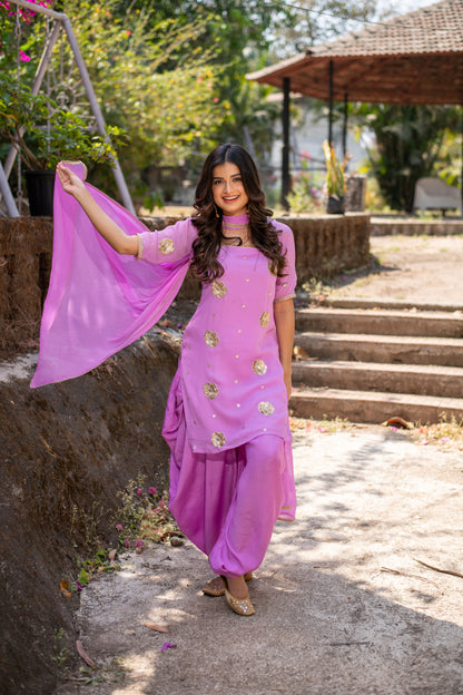 Light Purple Patiala Set