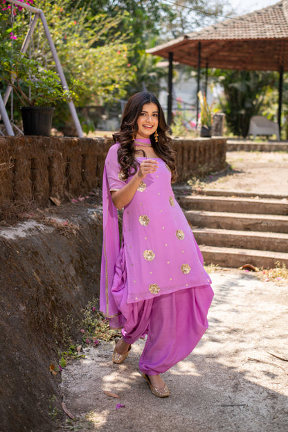 Light Purple Patiala Set