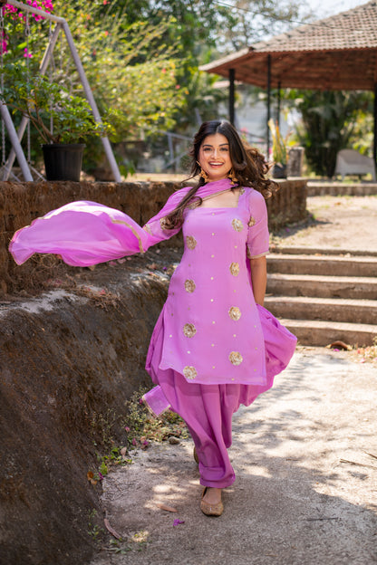 Light Purple Patiala Set