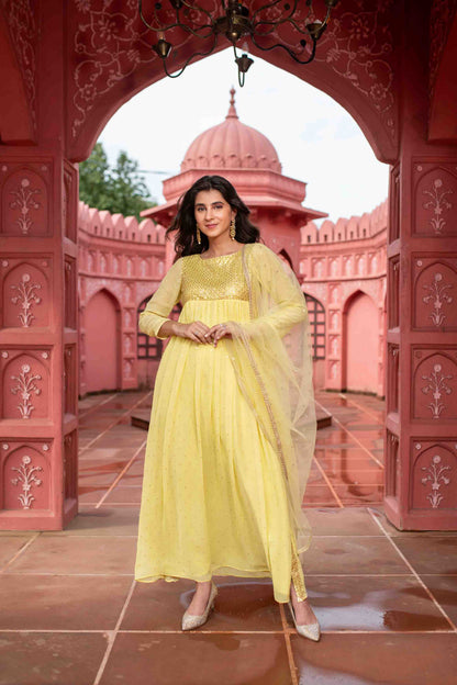 Light Yellow Nayra Kurta Set