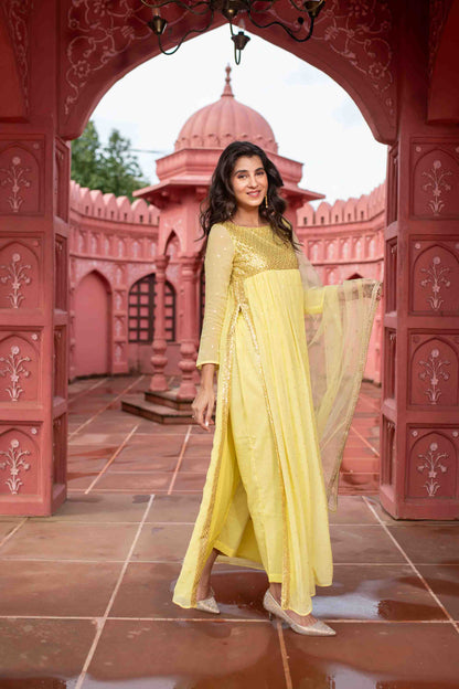 Light Yellow Nayra Kurta Set