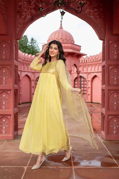 Light Yellow Nayra Kurta Set