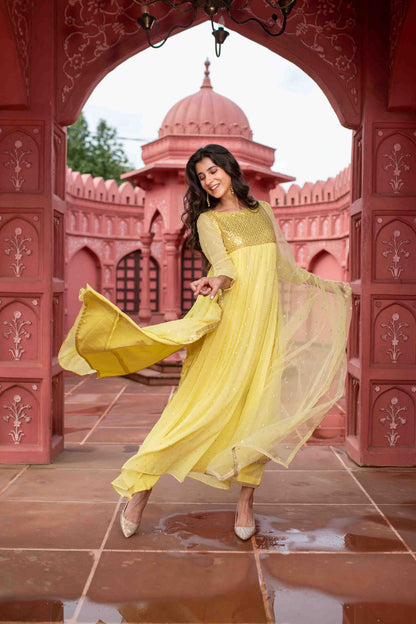 Light Yellow Nayra Kurta Set