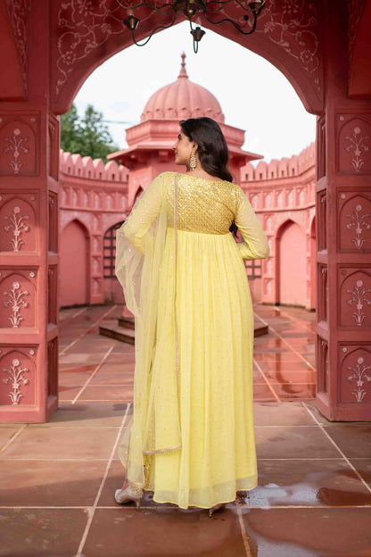 Light Yellow Nayra Kurta Set