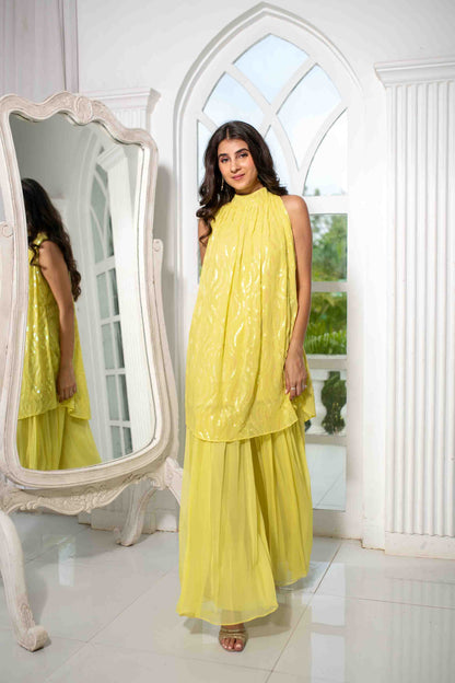 Yellow Bund Gala Co-Ord Set