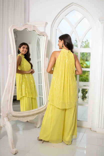 Yellow Bund Gala Co-Ord Set
