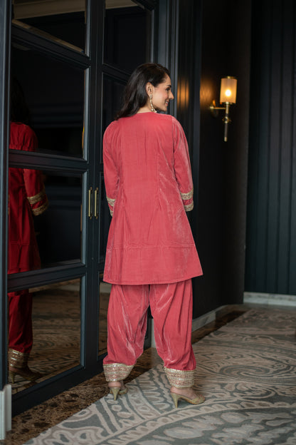 Velvet Dusty Coord Set