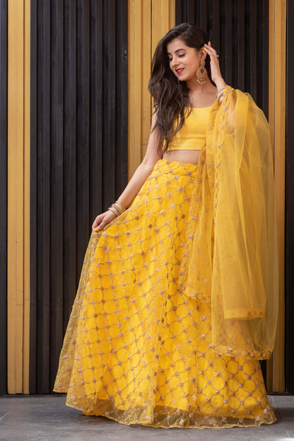 Yellow Lehenga Choli