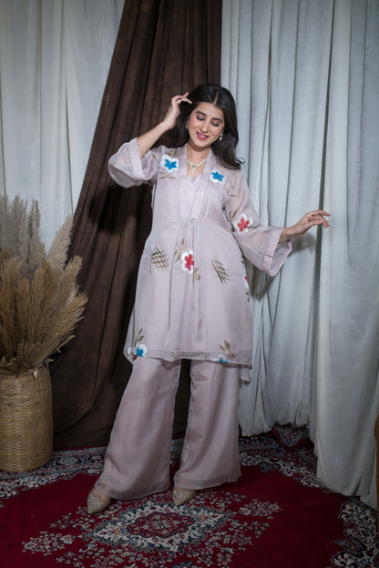 Grey Hand Painted Co-Ord Set