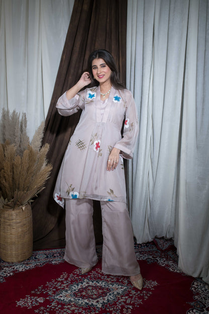 Grey Hand Painted Co-Ord Set