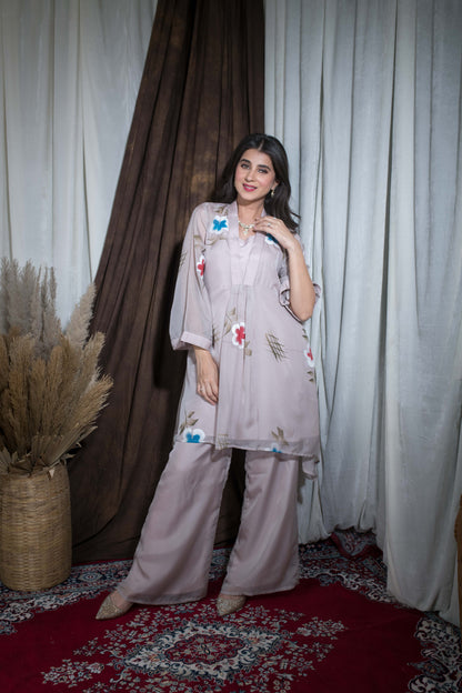 Grey Hand Painted Co-Ord Set