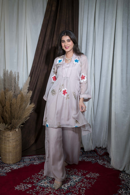 Grey Hand Painted Co-Ord Set