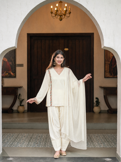 White Farshi Salwar