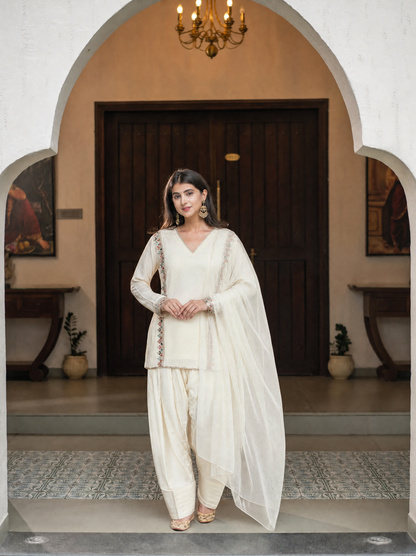 White Farshi Salwar