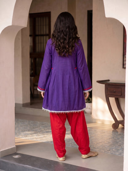 Purple and Red Co-Ord Set