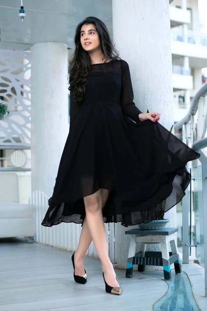 Black Georgette Dress
