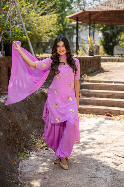 Light Purple Patiala Set
