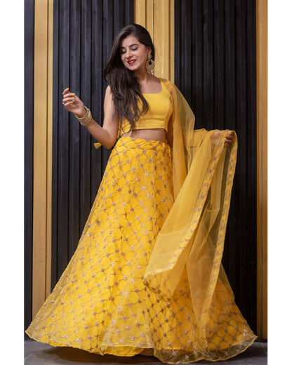 Yellow Lehenga Choli