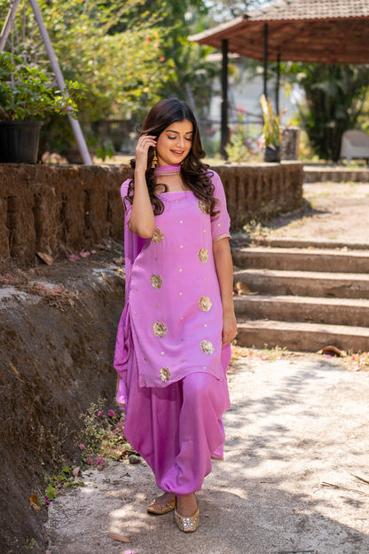 Light Purple Patiala Set