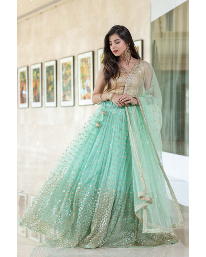 Mint Green Lehenga