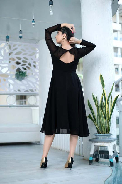 Black Georgette Dress