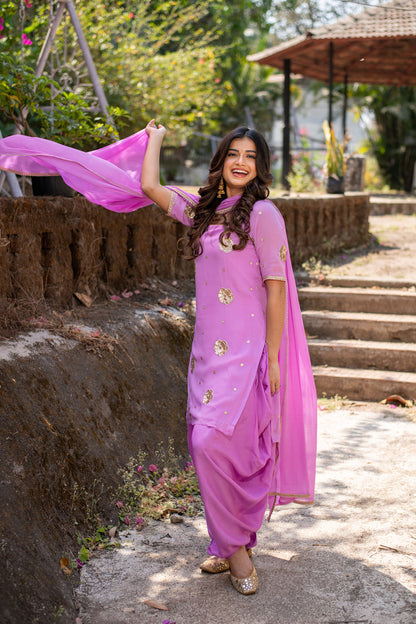 Light Purple Patiala Set