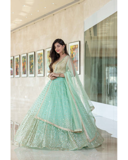 Mint Green Lehenga