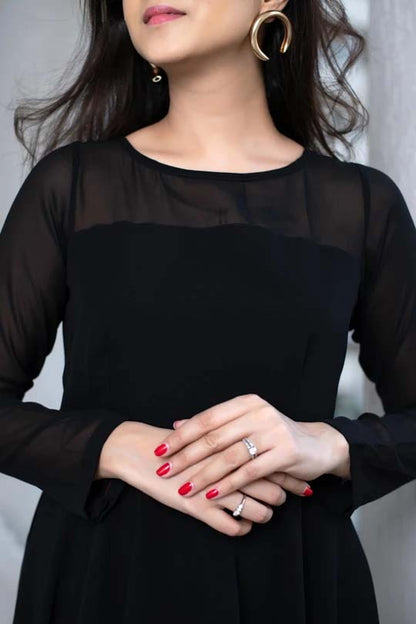 Black Georgette Dress