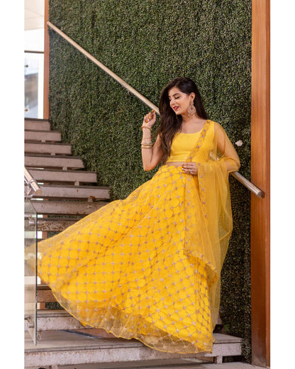 Yellow Lehenga Choli