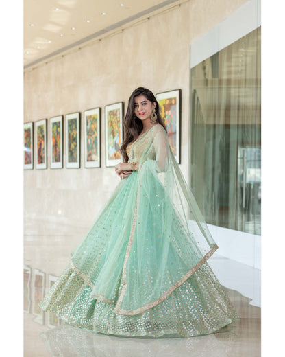 Mint Green Lehenga