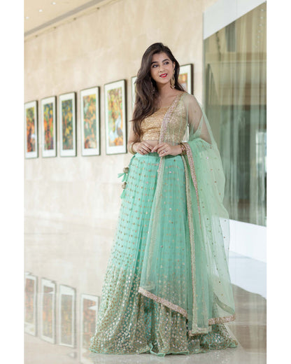 Mint Green Lehenga