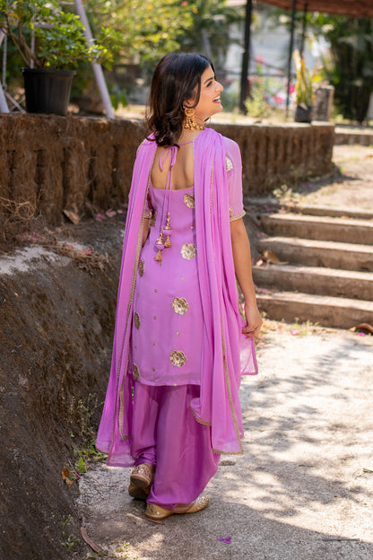 Light Purple Patiala Set