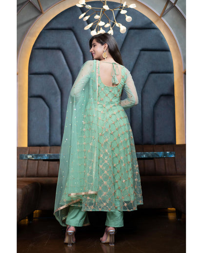 Mint Green Anarkali Set