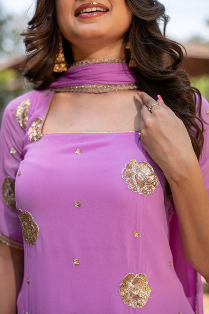 Light Purple Patiala Set