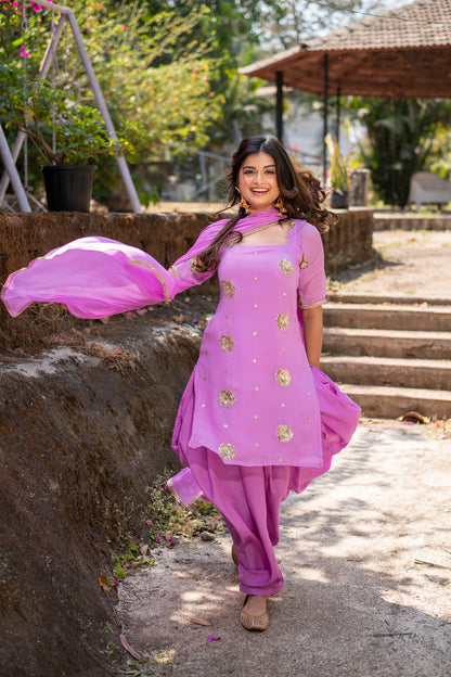 Light Purple Patiala Set