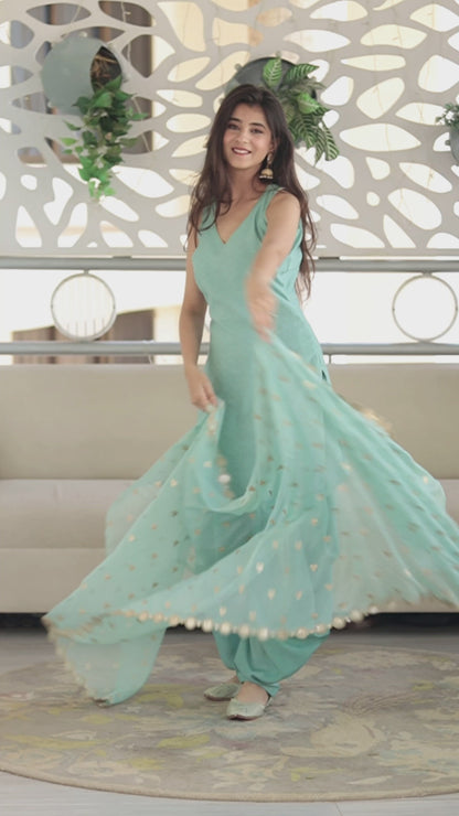 Light Mint Patiala Set