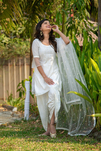 White and Gold Patiala