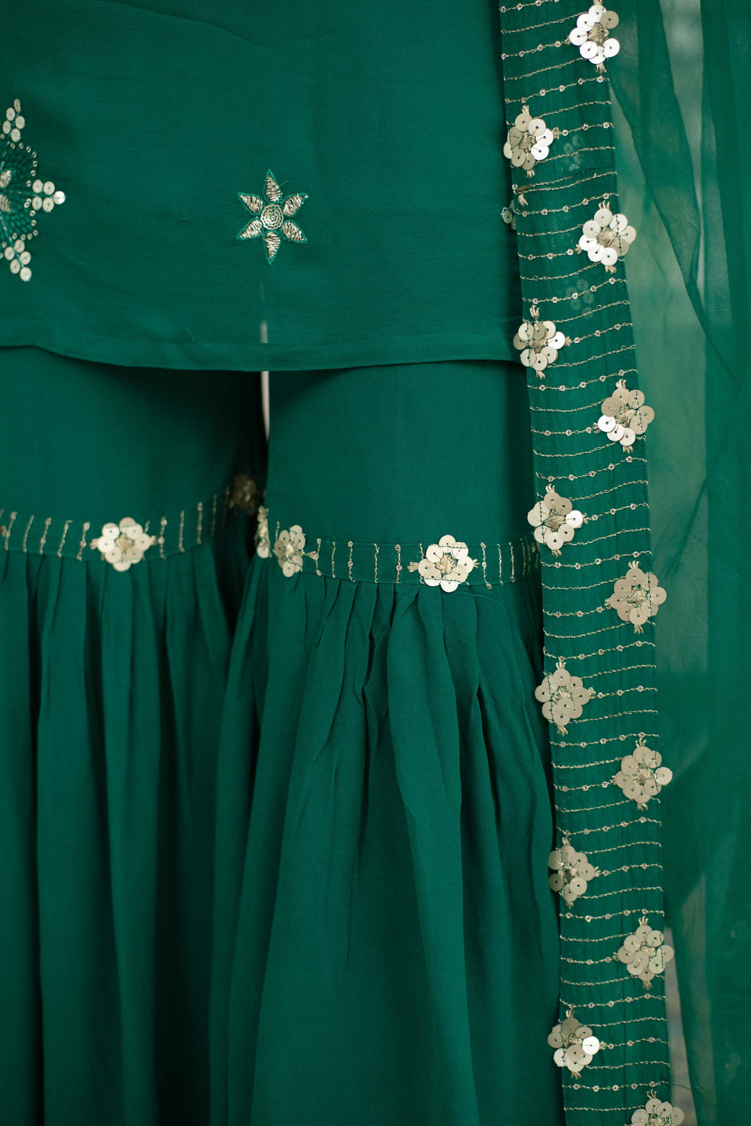 Buy Green Georgette Sharara Suit Set for Women | Label Shaurya Sanadhya Buy Green Georgette Sharara Suit Set for Women | Label Shaurya Sanadhya