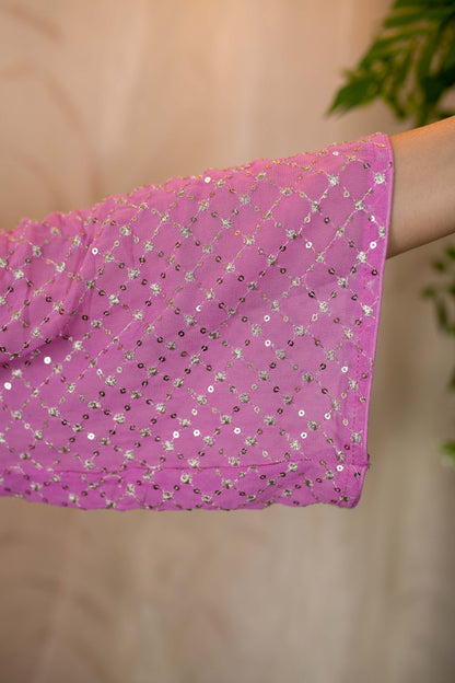 Lavender Pink Flared Anarkali