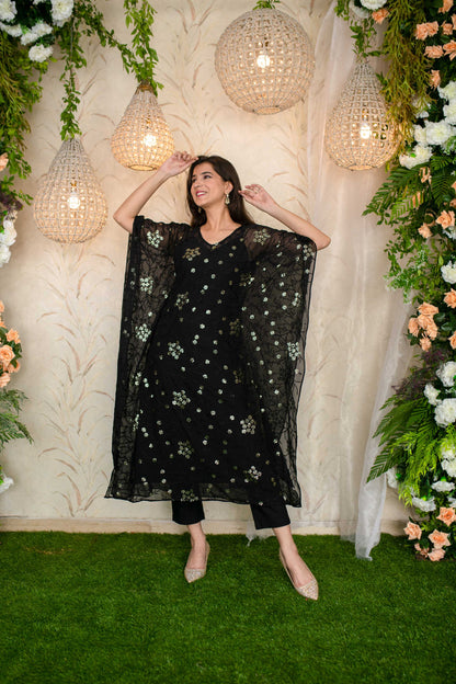 Black Kaftan With Pants