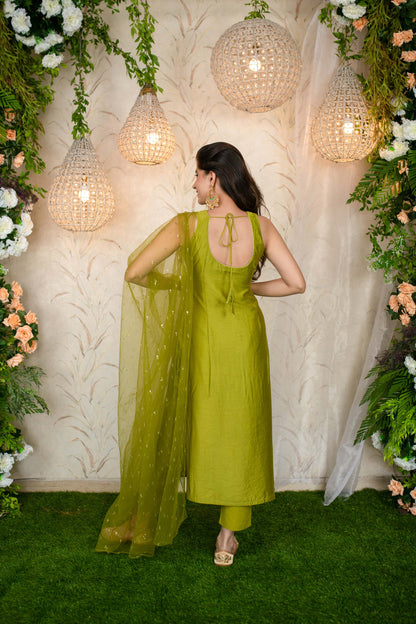 Mehandi Green Kurta Set