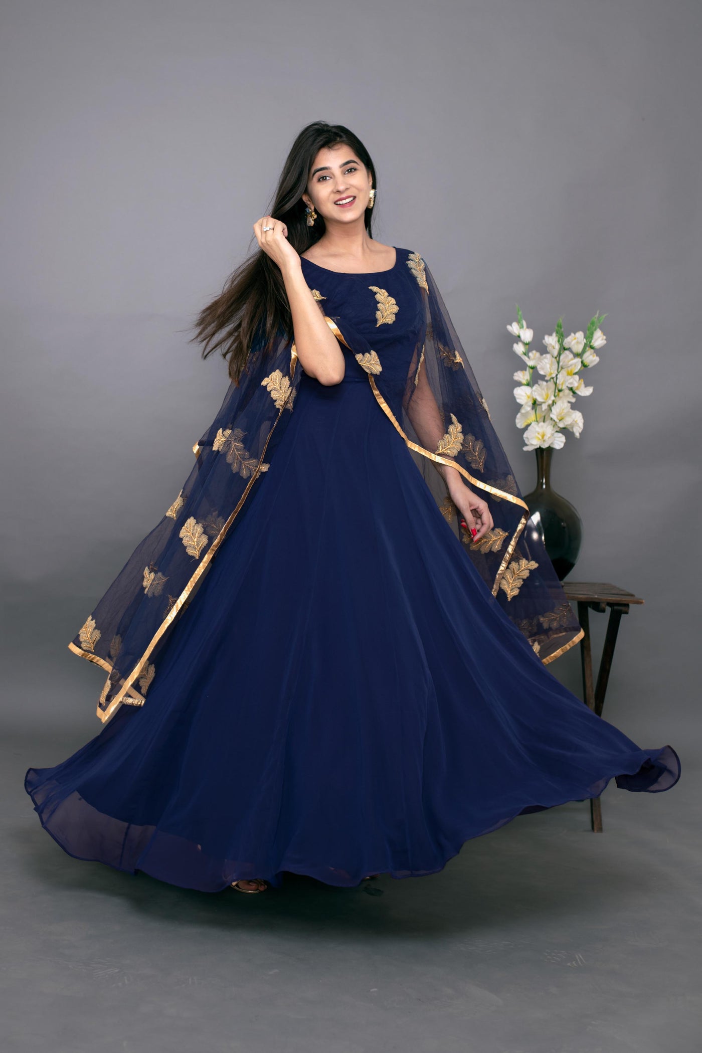 Full Sleeve Long Gown With Dupatta Online Shopping 2023
