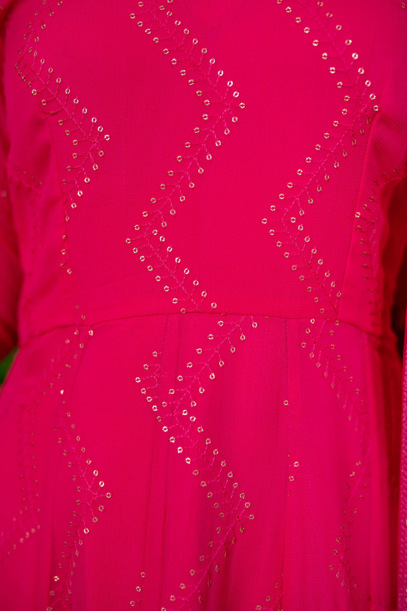 Pink Thread Work Anarkali