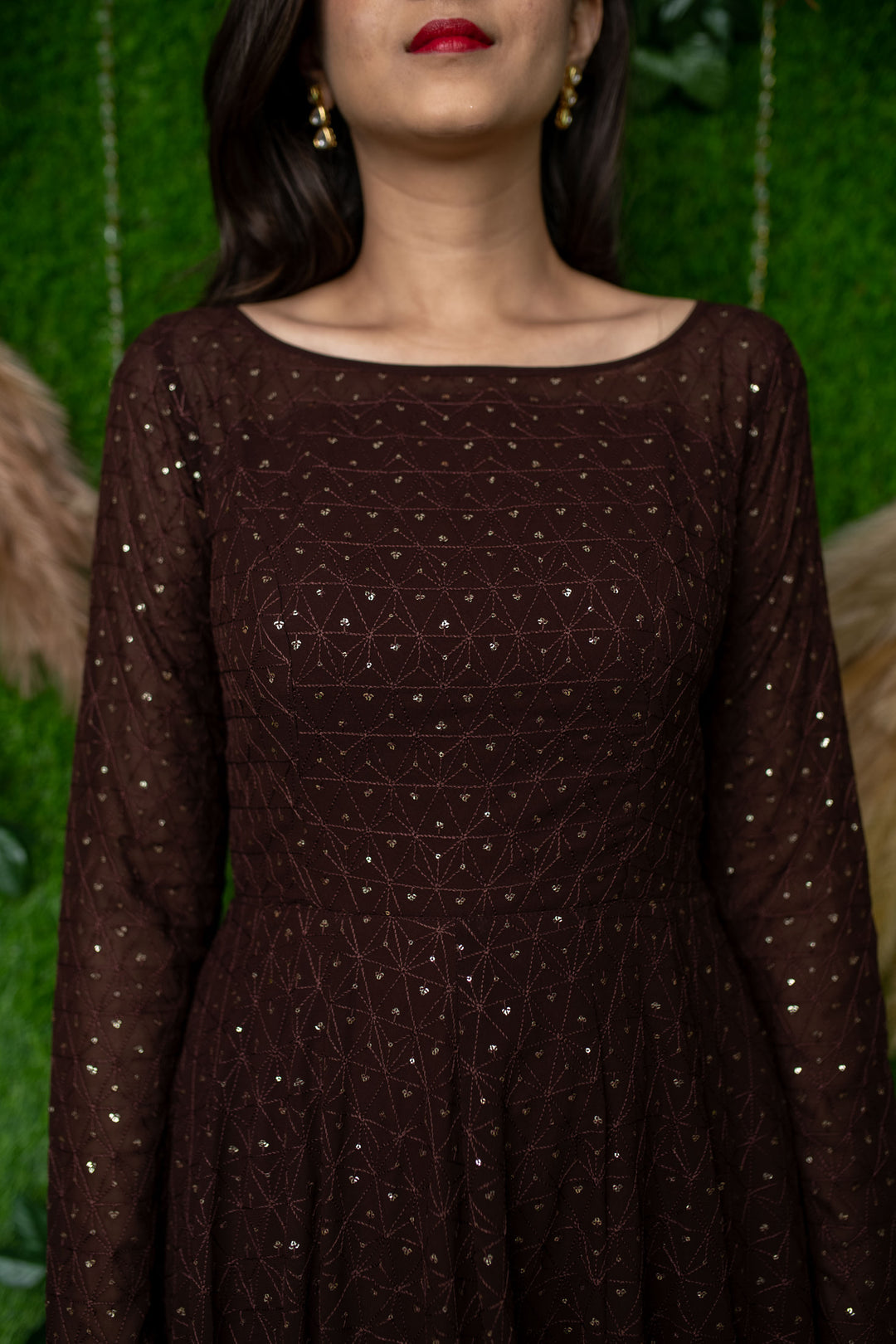 Buy Brown Ethnic Gown for Women