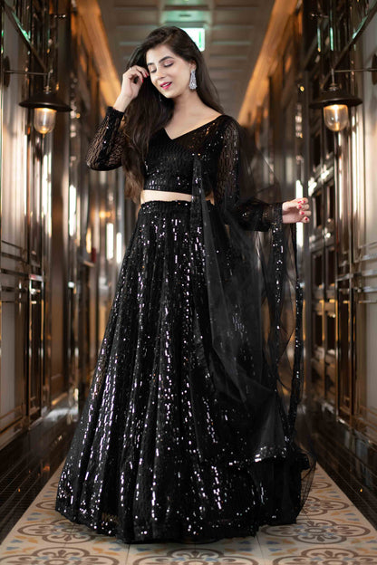 Black Lehenga Choli Set